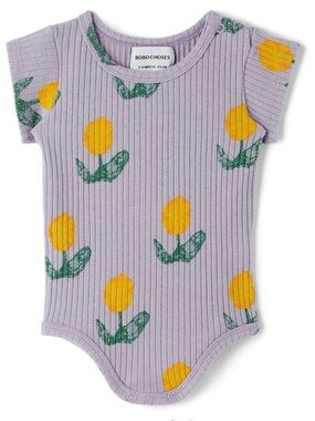 Bobo Choses Wallflowers All Over Short Sleeve Bodysuit